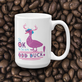 Coffee mug It’s OK to be an odd duck Raising Dion Esperanza fan Netflix Sammi Haney different bird