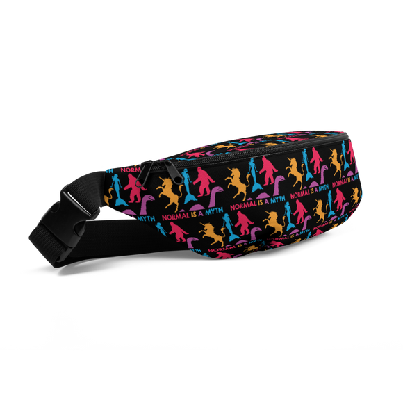 Normal is a Myth (Bigfoot, Mermaid, Unicorn & Loch Ness Monster Pattern) Fanny Pack