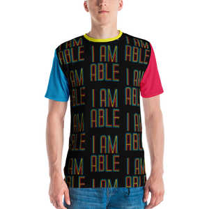I am Able (Men's Color Block Crew Neck T-shirt)