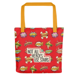 Not All Heroes Use Stairs (Tote Bag) Comic Book Speech Bubbles Pattern