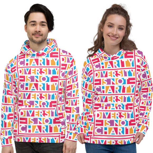 Diversity is Not Charity (Printed All-Over Unisex Hoodie)