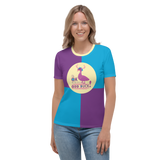 It's OK to be an Odd Duck! Color Block Women's Crew Neck T-shirt V1
