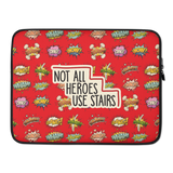 Not All Heroes Use Stairs (Laptop Sleeve) Comic Book Speech Bubbles Pattern