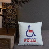 Different but Equal (Disability Equality Logo) Pillow
