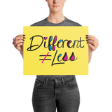 Different Does Not Equal Less (As Seen on Netflix's Raising Dion) Poster