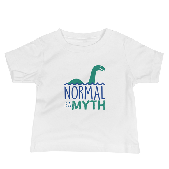 baby shirt normal is a myth loch ness monster lochness peer pressure popularity disability special needs awareness inclusivity acceptance activism