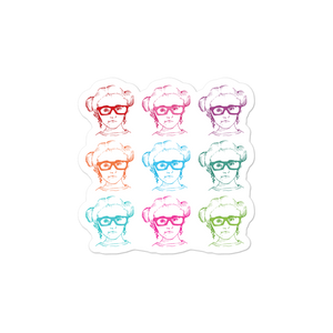 sticker 9 Different Colored Faces of Sammi Haney Esperanza Netflix Raising Dion fan sassy wheelchair pink glasses disability osteogenesis imperfecta OI