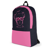 I Love Pink (Esperanza - Raising Dion) Pink on Navy Backpack