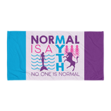 Normal is a Myth (Mermaid & Unicorn) Beach Towel