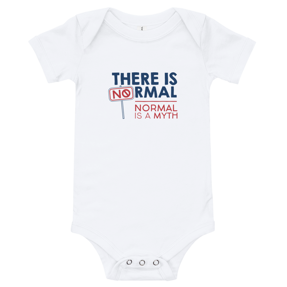 baby onesie babysuit bodysuit Shirt there is no normal myth peer pressure popularity disability special needs awareness diversity inclusion inclusivity acceptance activism