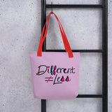 Different Does Not Equal Less (As Seen on Netflix's Raising Dion) Pink Tote bag
