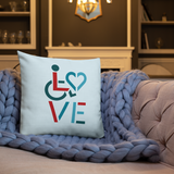 LOVE (for the Special Needs Community) Pillow Stacked Design 3 of 3