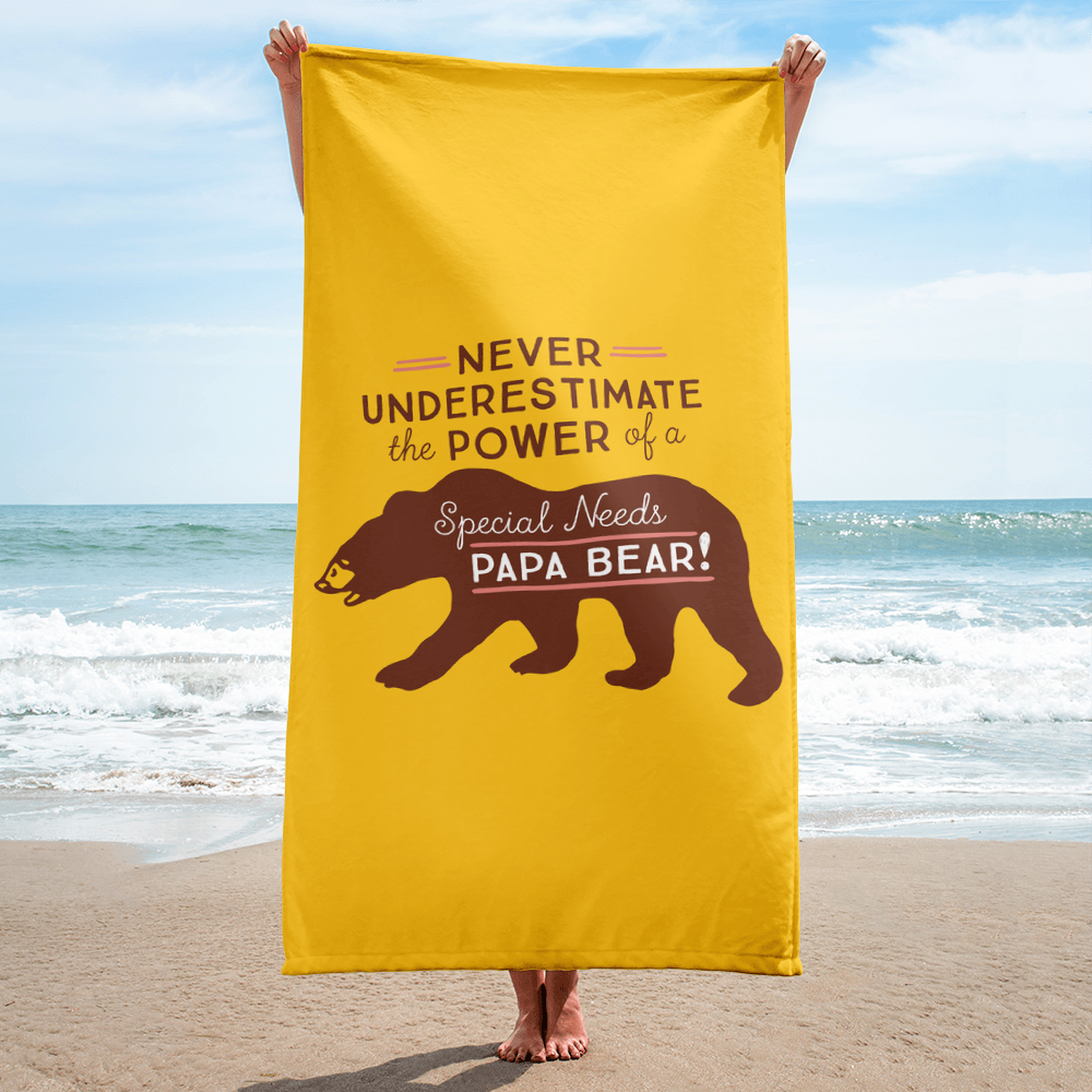 Never Underestimate the power of a Special Needs Papa Bear! Beach