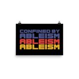Confined by Ableism (Halftone Poster)