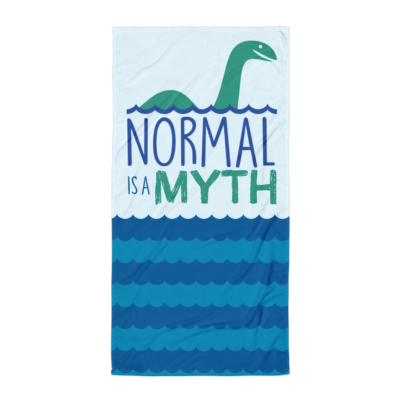 beach towel normal is a myth loch ness monster lochness peer pressure popularity disability special needs awareness inclusivity acceptance activism