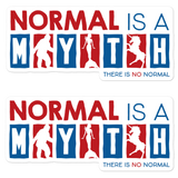 Normal is a Myth (Bigfoot, Mermaid, Unicorn) Stickers (2X)
