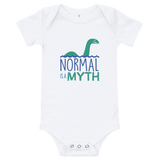 baby onesie babysuit bodysuit shirt normal is a myth loch ness monster lochness peer pressure popularity disability special needs awareness inclusivity acceptance activism
