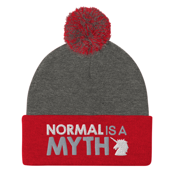 pom pom beanie normal is a myth unicorn peer pressure popularity disability special needs awareness inclusivity acceptance activism