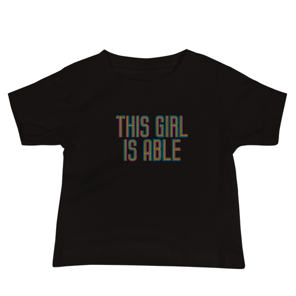 baby shirt This Girl is Able abled ability abilities differently abled able-bodied disabilities girl power disability disabled wheelchair