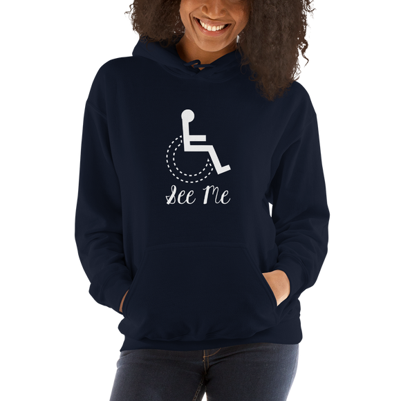hoodie see me not my disability wheelchair inclusion inclusivity acceptance special needs awareness diversity
