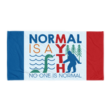 Normal is a Myth (Bigfoot & Loch Ness Monster) Beach Towel