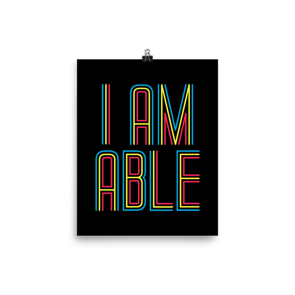 poster I am Able abled ability abilities differently abled differently-abled able-bodied disabilities people disability disabled wheelchair