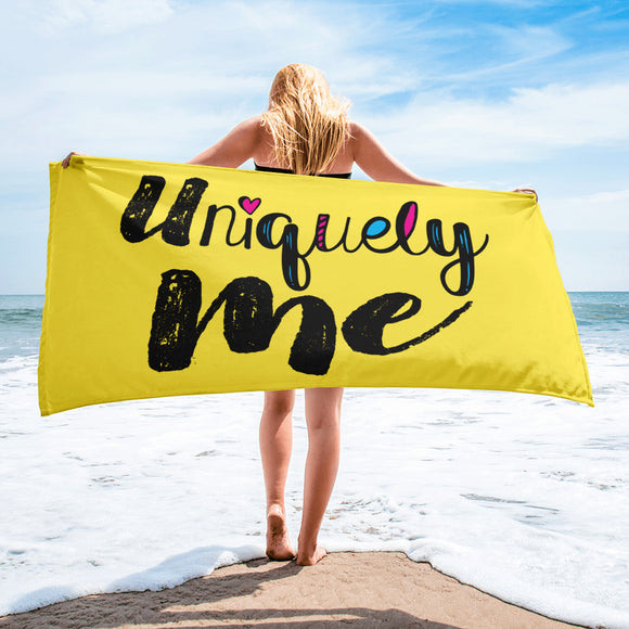 beach towel Uniquely me different one of a kind be yourself acceptance diversity inclusion inclusivity individual
