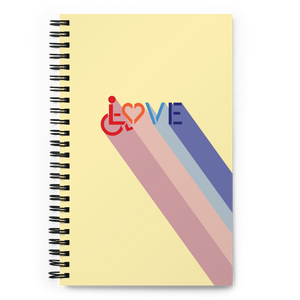 Love for the Disability Community (Rainbow Shadow) Spiral notebook
