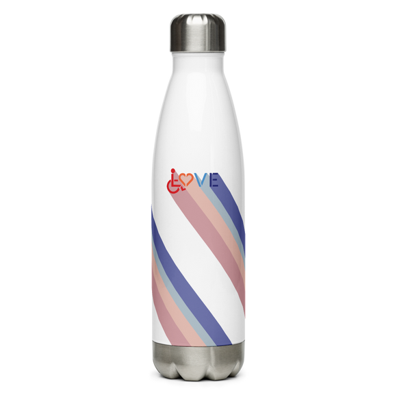Love for the Disability Community (Rainbow Shadow) Stainless Steel Water Bottle