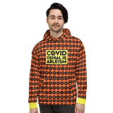 COVID Denial is Ableism (Pattern Unisex Hoodie)