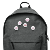 Sassy & Pink 5 Pin Buttons Set