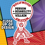 Hollywood Ableism: Person + Disability = Villain (Youth Unisex Crew Neck T-shirt Comic Pattern)