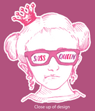 close up of design sass queen from www.disabilityshirts.com
