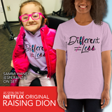 Netflix's Raising Dion Esperanza Sammi Haney Different Does Not Equal Less T-Shirt