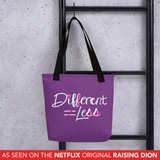 Tote Bag Netflix's Raising Dion Esperanza Sammi Haney Different Does Not Equal Less