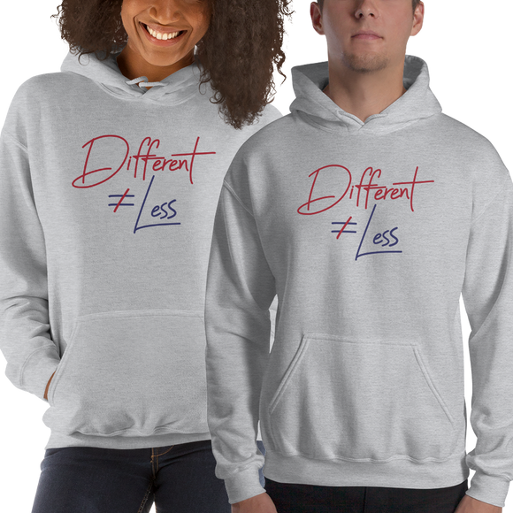 hoodie Different Does Not Equal Less Netflix Raising Dion Esperanza Sammi Haney #DDNEL disability inclusion wheelchair awareness
