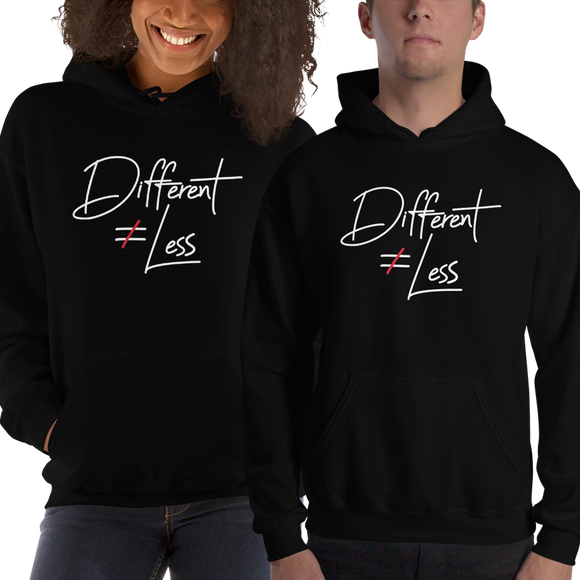 hoodie Different Does Not Equal Less Netflix Raising Dion Esperanza Sammi Haney #DDNEL disability inclusion wheelchair awareness