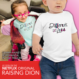 baby Shirt Different Does Not Equal Less Netflix's Raising Dion Esperanza Sammi Haney disability disabled wheelchair special needs