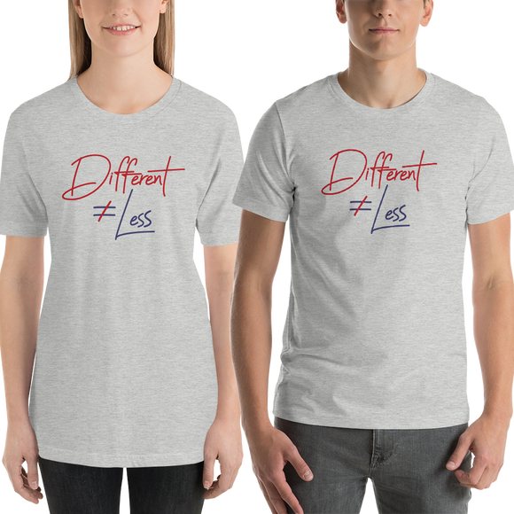 Shirt Different Does Not Equal Less Netflix's Raising Dion Esperanza Sammi Haney disability disabled wheelchair special needs