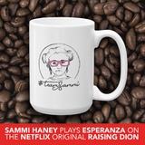 coffee mug #teamsammi, #sammihaney Raising Dion Esperanza Netflix Sammi Haney fan wheelchair pink glasses disability osteogenesis imperfecta OI