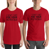 Shirt I Don't Exist for Your Inspiration inspire inspirational pander pandering objectify objectification disability able-bodied non-disabled wheelchair sympathy pity