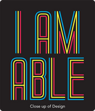 I am Able (Men's Color Block Crew Neck T-shirt)