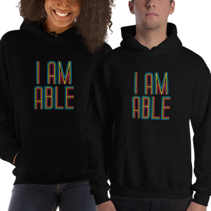hoodie I am Able abled ability abilities differently abled differently-abled able-bodied disabilities people disability disabled wheelchair