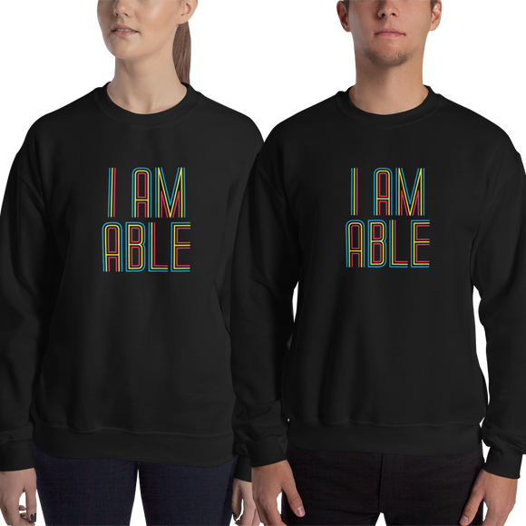 sweatshirt I am Able abled ability abilities differently abled differently-abled able-bodied disabilities people disability disabled wheelchair