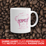 coffee mug I love Pink pink glasses love luv heart Raising Dion Esperanza fan Netflix Sammi Haney