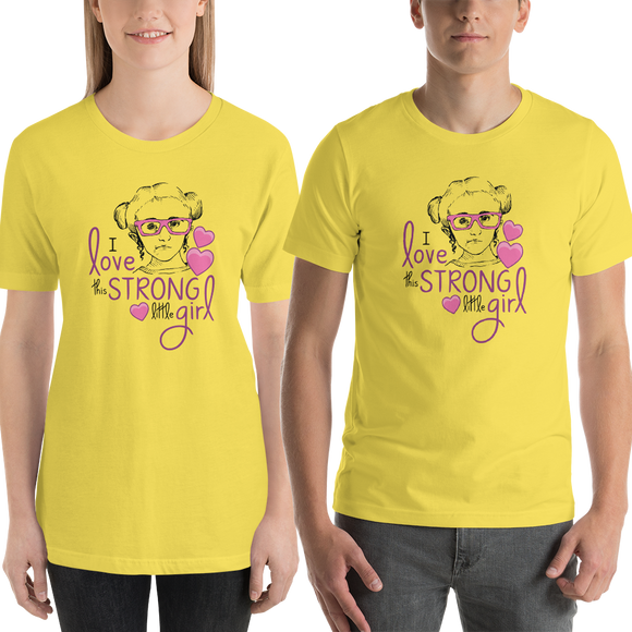 Shirt I love this strong little girl Sammi Haney Fan Esperanza Netflix Raising Dion strong little wheelchair pink glasses disability osteogenesis imperfecta