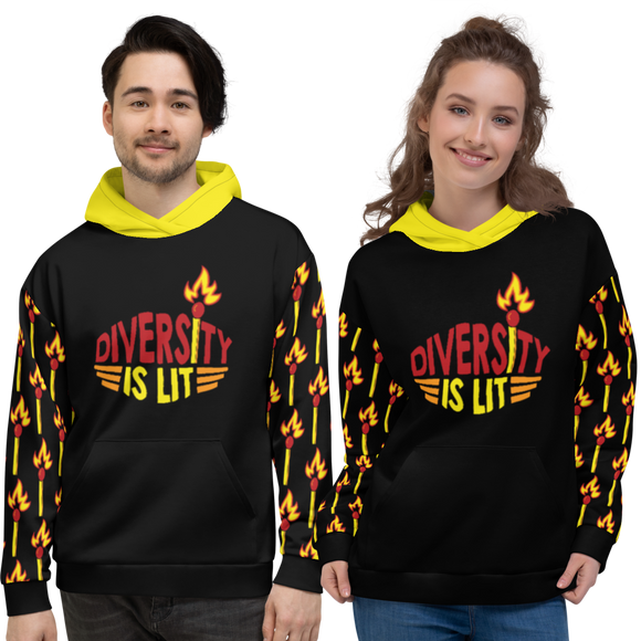 Diversity is Lit (Pattern) Unisex Hoodie