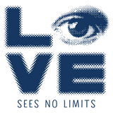 Love Sees No Limits (Halftone Stacked Design, Youth T-Shirt)