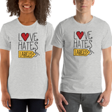 Shirt Love Hates Labels disability special needs awareness diversity wheelchair inclusion inclusivity acceptance