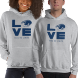 hoodie love sees no limits halftone eye luv heart disability special needs expectations future